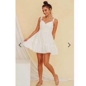 Verge Girl white summer mini dress